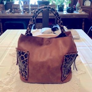 Leopard Vegan Bucket Tote